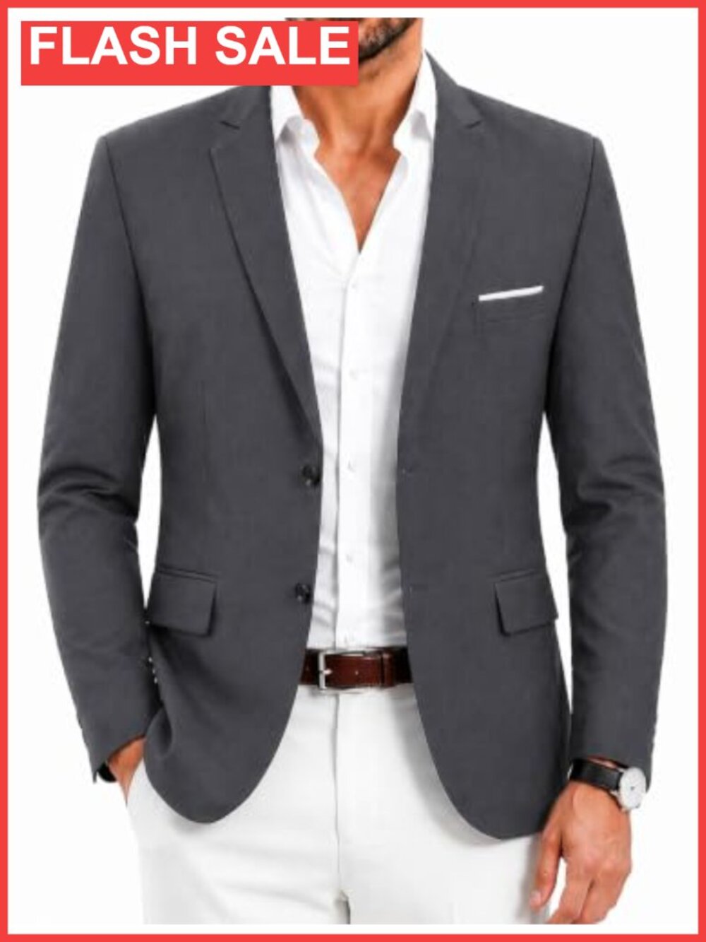 Men's Lightweight Two Button Slim Fit Sport Coat Blazer